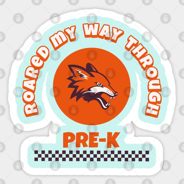 Roaring Through Pre-K Sticker by Oddities Outlet